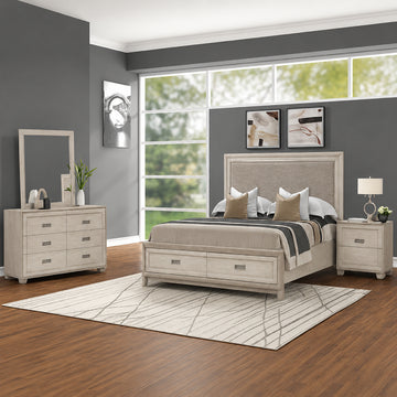 Odesa Queen Size (4-Piece) Bedroom Set by Lifestyle - Gray