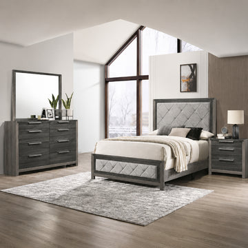 Cashmere Queen Size (4-Piece) Bedroom Set by Acme Furniture - Gray