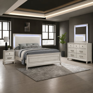 Alma Queen Bedroom Set (4-Piece) by Best Home - White