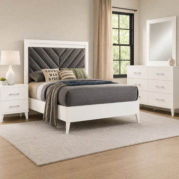 Colby Queen Size (4-Piece) Bedroom Set by Best Home - White