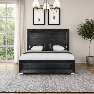 Ashbourne King Bed by Furniture of America - Black