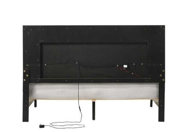 Cama Casilda EK con LED + Mesilla de Noche + Espejo y Cómoda