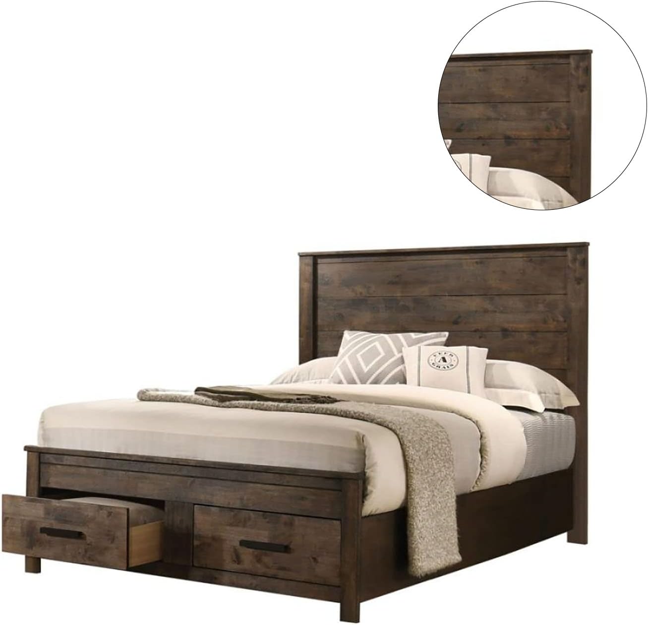 Elettra Queen Bed + 2 Nightstands