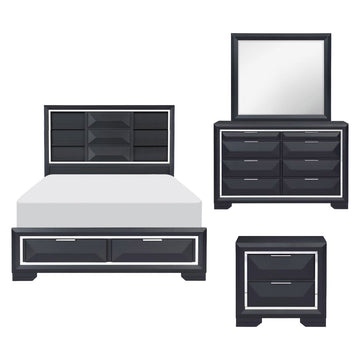 Genoa Bedroom Set (4-Piece) by Best Home - Blue