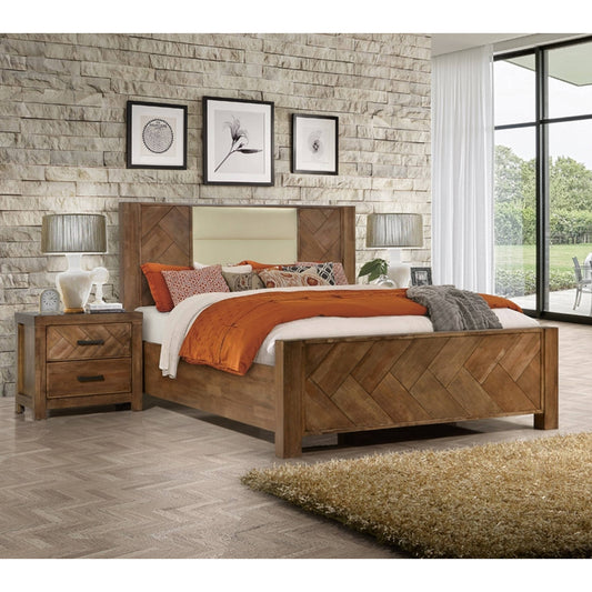 Queen Bed and 2 Nightstands by Best Home