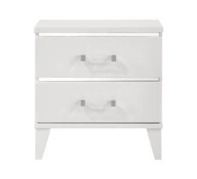 Colby Queen Bed + 2 Nightstands - White