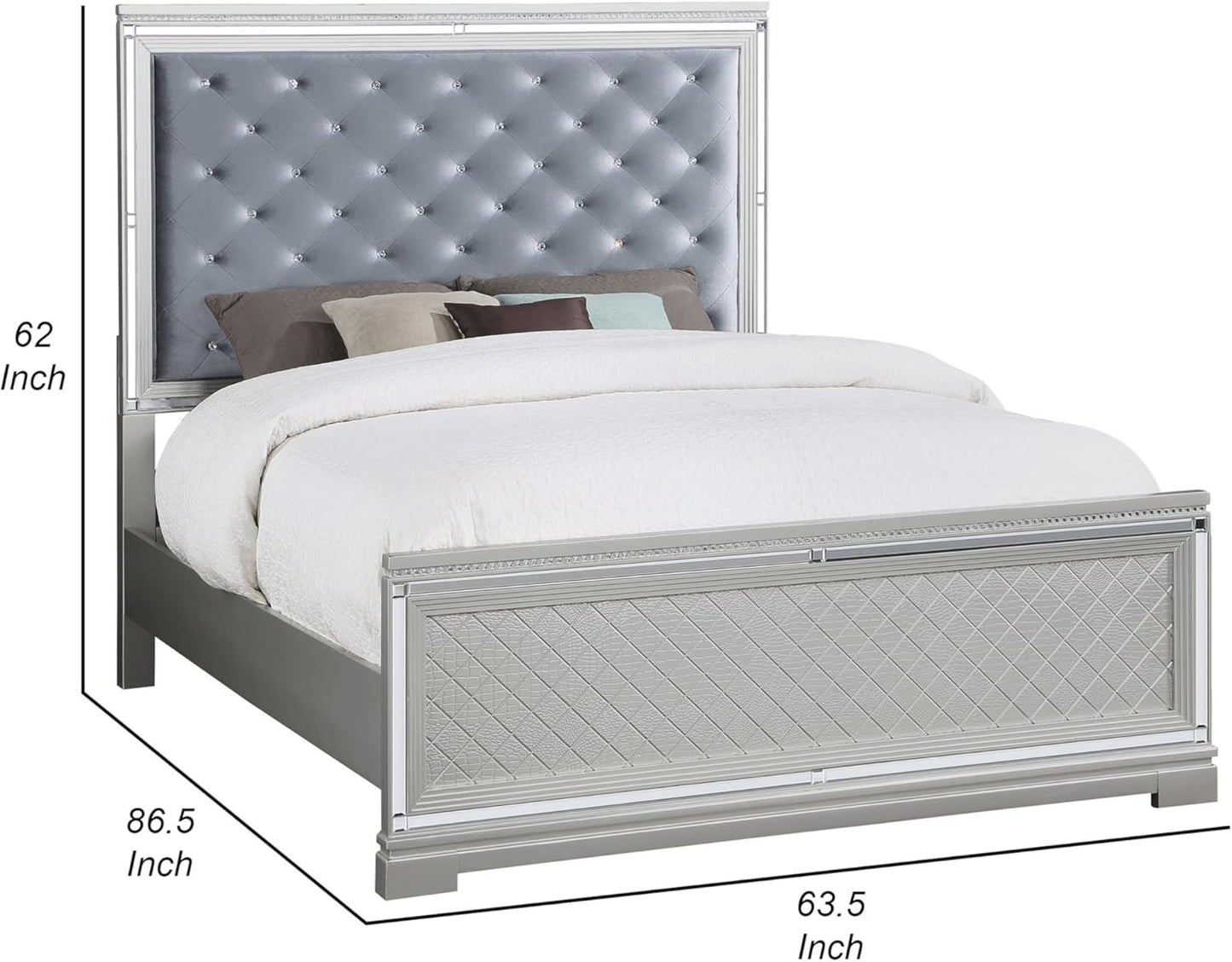 Cama Queen Belleterre con 2 mesitas de noche