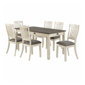 Montana (7-Piece) Dining Table Set by Homelegance - White/Grey