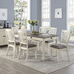 Montana (7-Piece) Dining Table Set by Homelegance - White/Grey