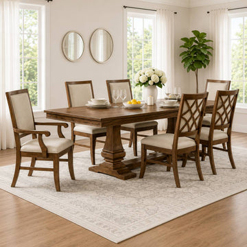 Toledo (7-Piece) Dining Table Set by Elements - Brown/Gray