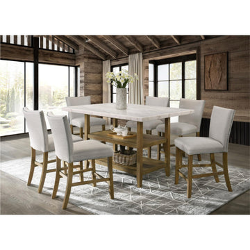 Finland (7-Piece) Dining Table Set by Best Home - White/Brown