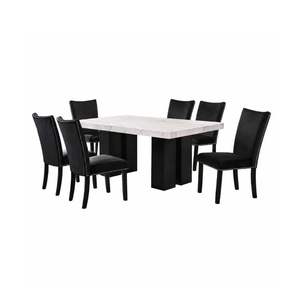 Finley (7-Piece) Dining Table Set by Best Home - Black/White