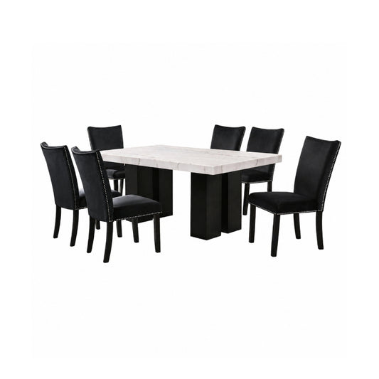 Finley (7-Piece) Dining Table Set by Best Home - Black/White