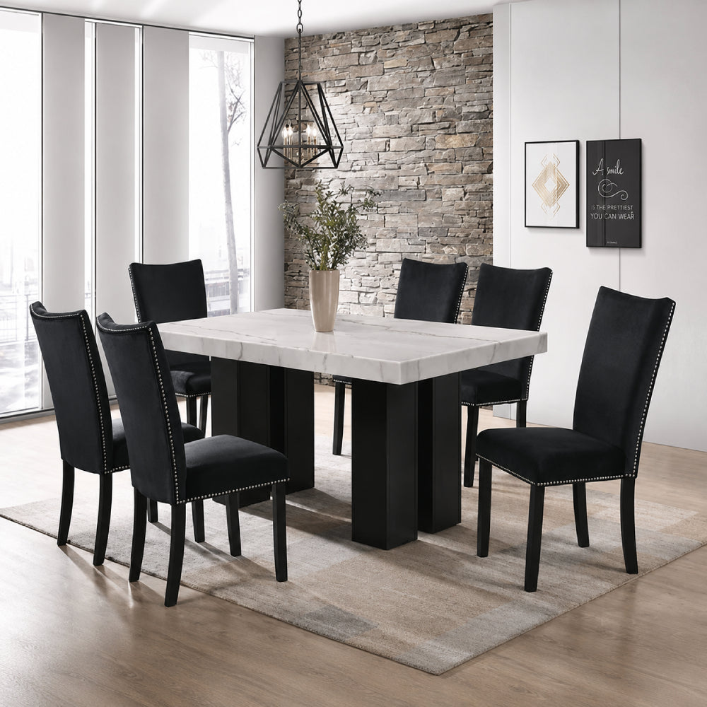 Finley (7-Piece) Dining Table Set by Best Home - Black/White