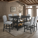 Lola (7-Piece) Counter Dining Table Set by Best Home - Gray/Blue