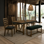 Midnight 6-Piece Dining Table Set with Bench by Best Home