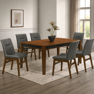 Oslo (7-Piece) Dining Table Set by Best Home - Brown/Gray