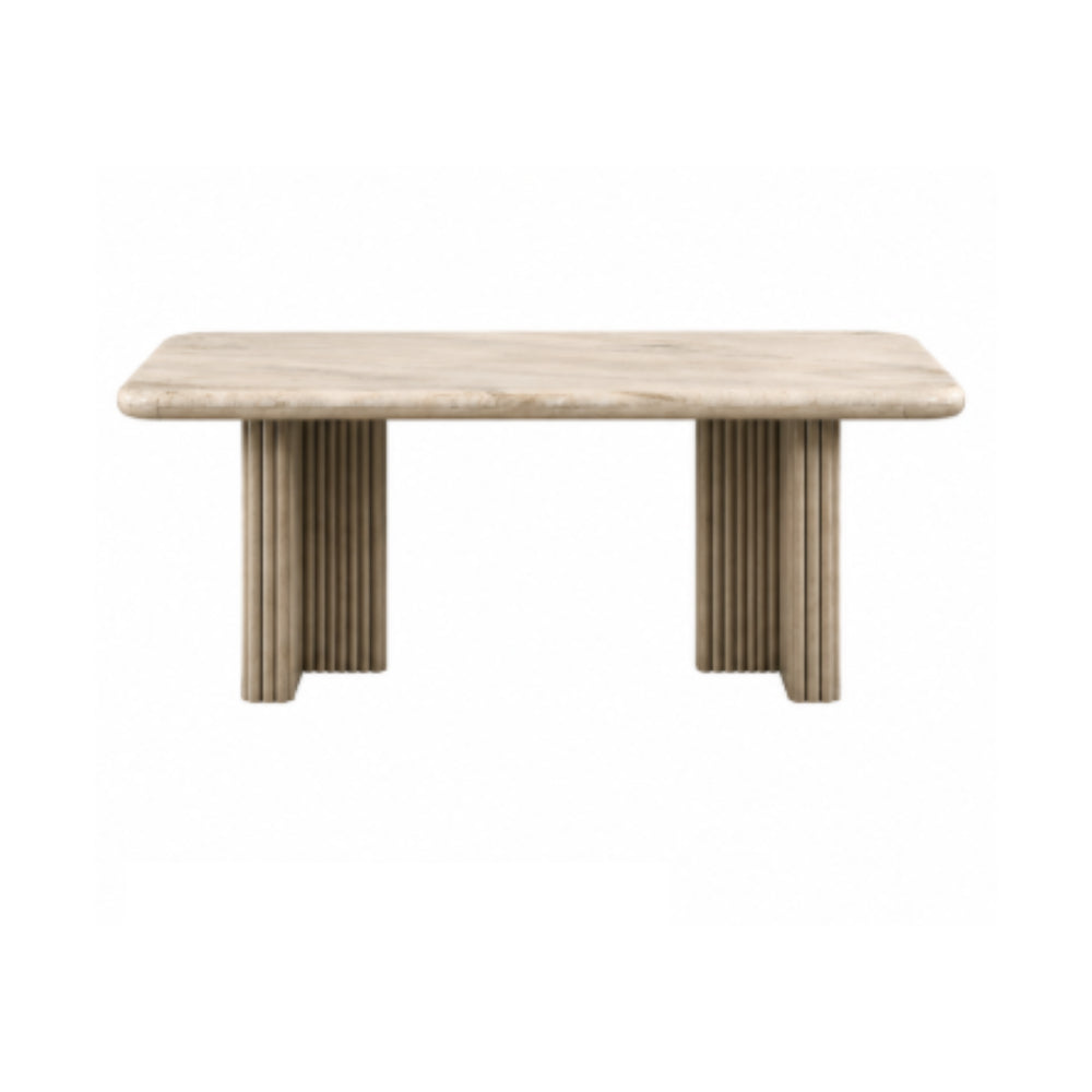 Palace (7-Piece) Dinner Table Set by Best Home - Beige/Gray