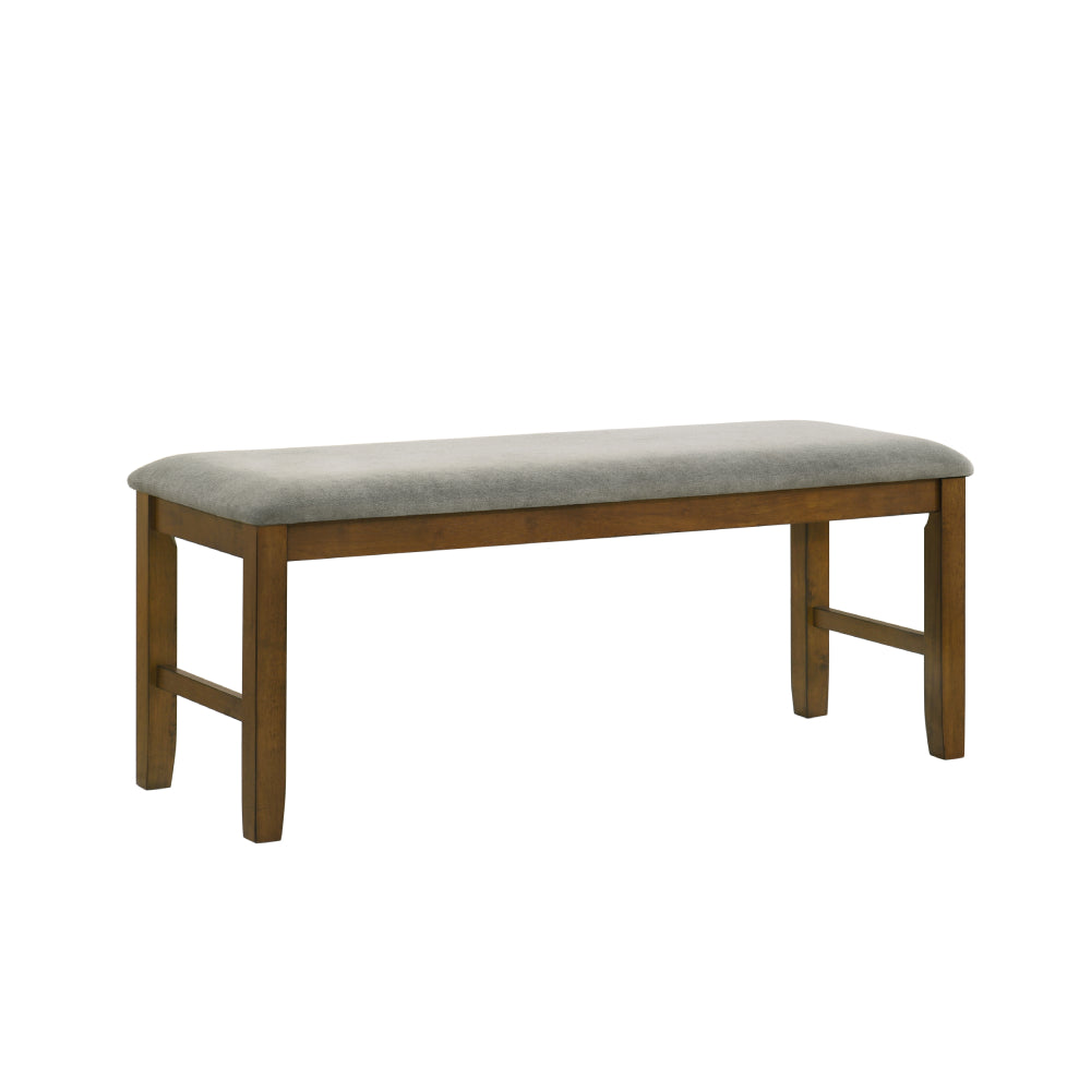 Tulsa Maple (6-Piece) Dining Table Set with Bench by Best Home - Brown/Gray