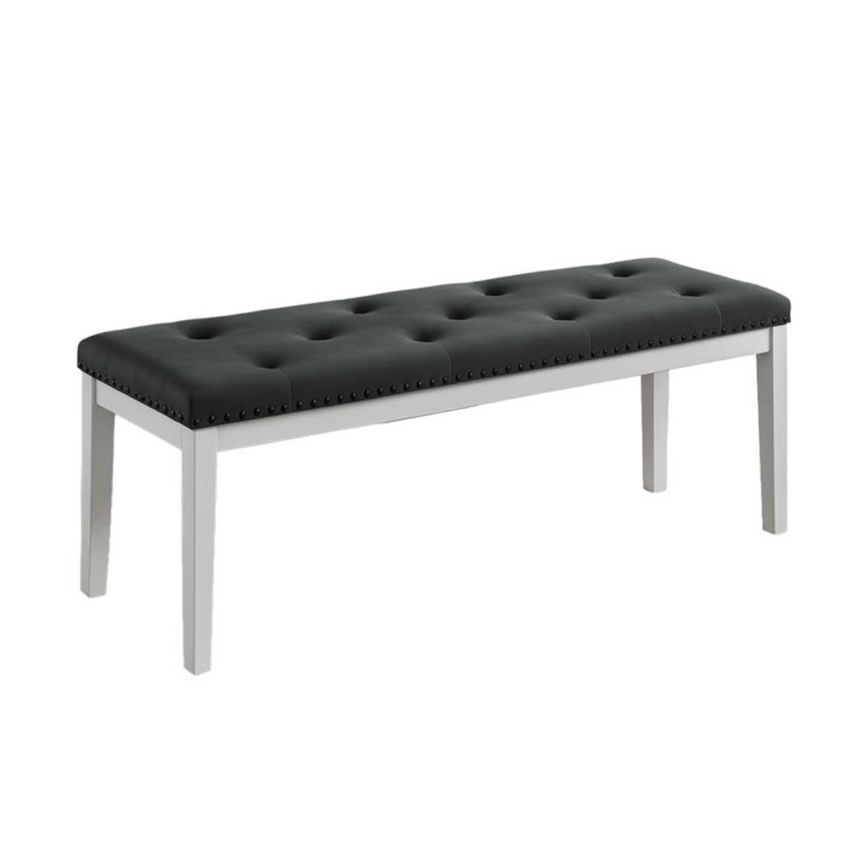 Tulsa Shabi 17.71" Bench by Best Home - White/Gray