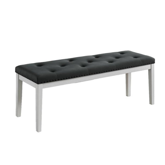 Tulsa Shabi 17.71" Bench by Best Home - White/Gray