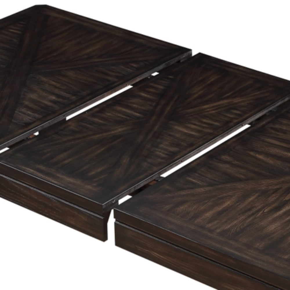 Allentown Dining Table with 4 Chairs and Bench by Steve Silver Company - Brown/Black