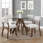 Wade (5-Piece) Dining Table Set by Steve Silver Company - White/Brown
