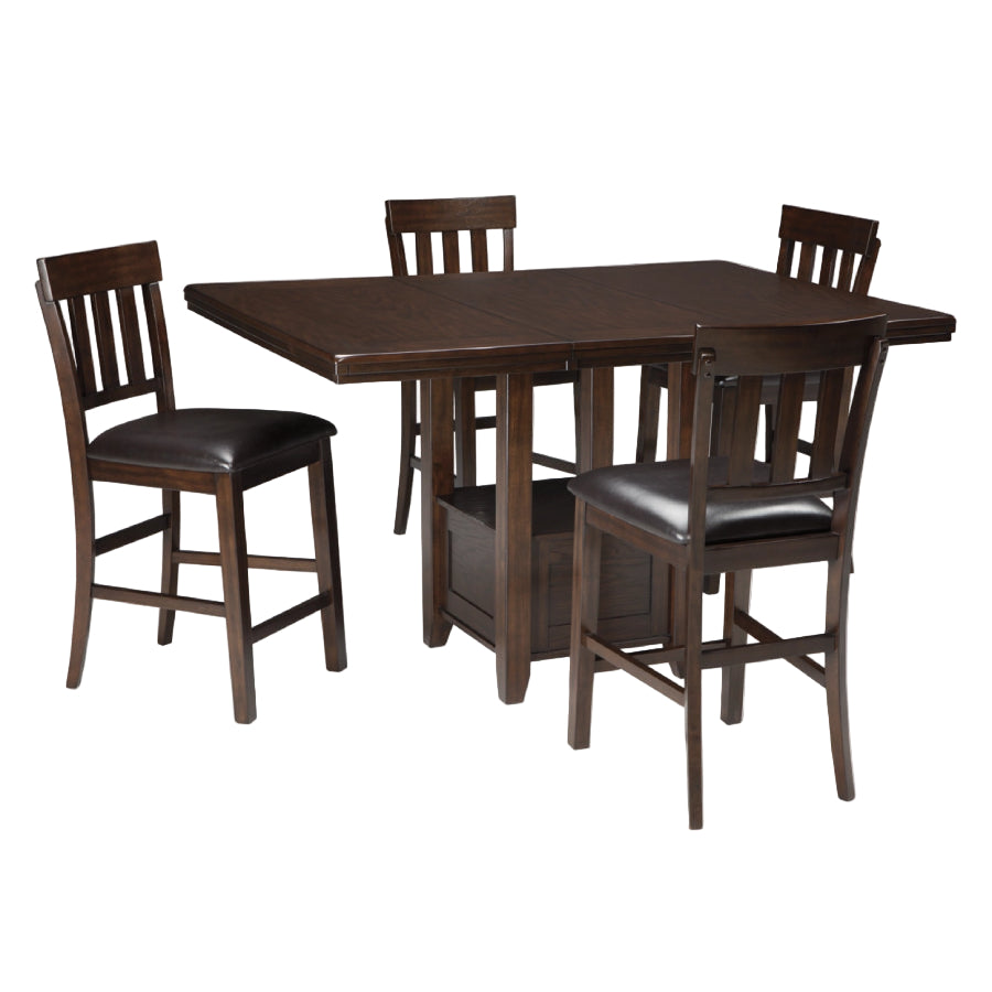 Yorktown Counter Height Dining Table with 4 Barstools