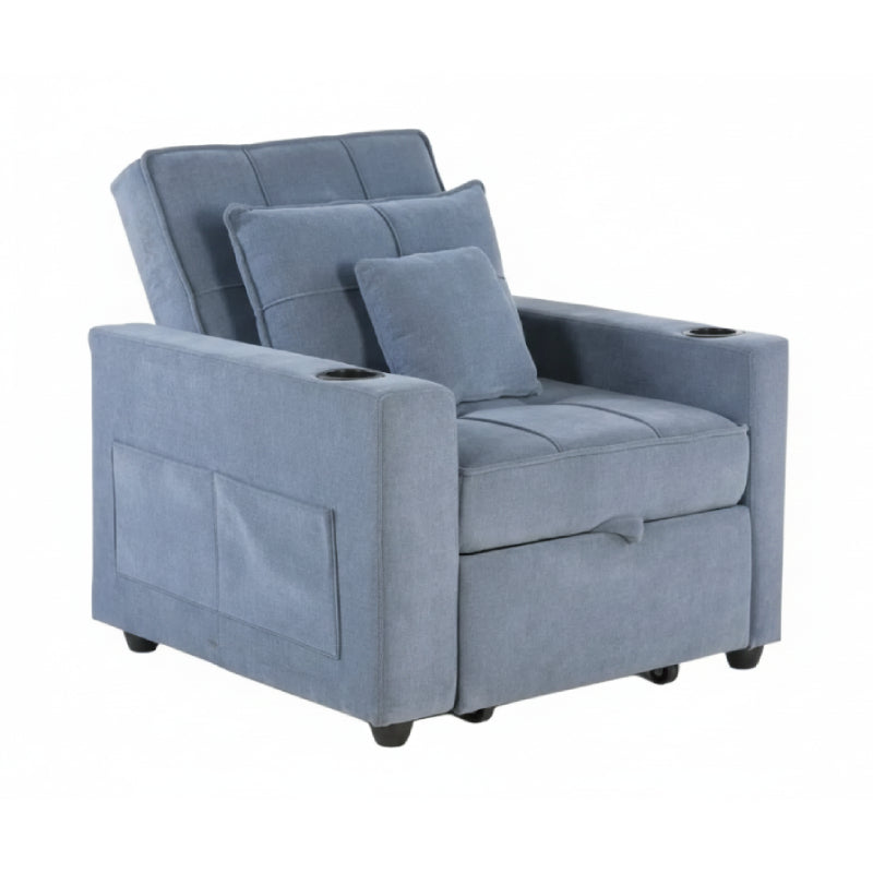 Bundle: Midnight Dining Table Set - Brown + Dream Bodypull Chairbed by Best Home - Blue