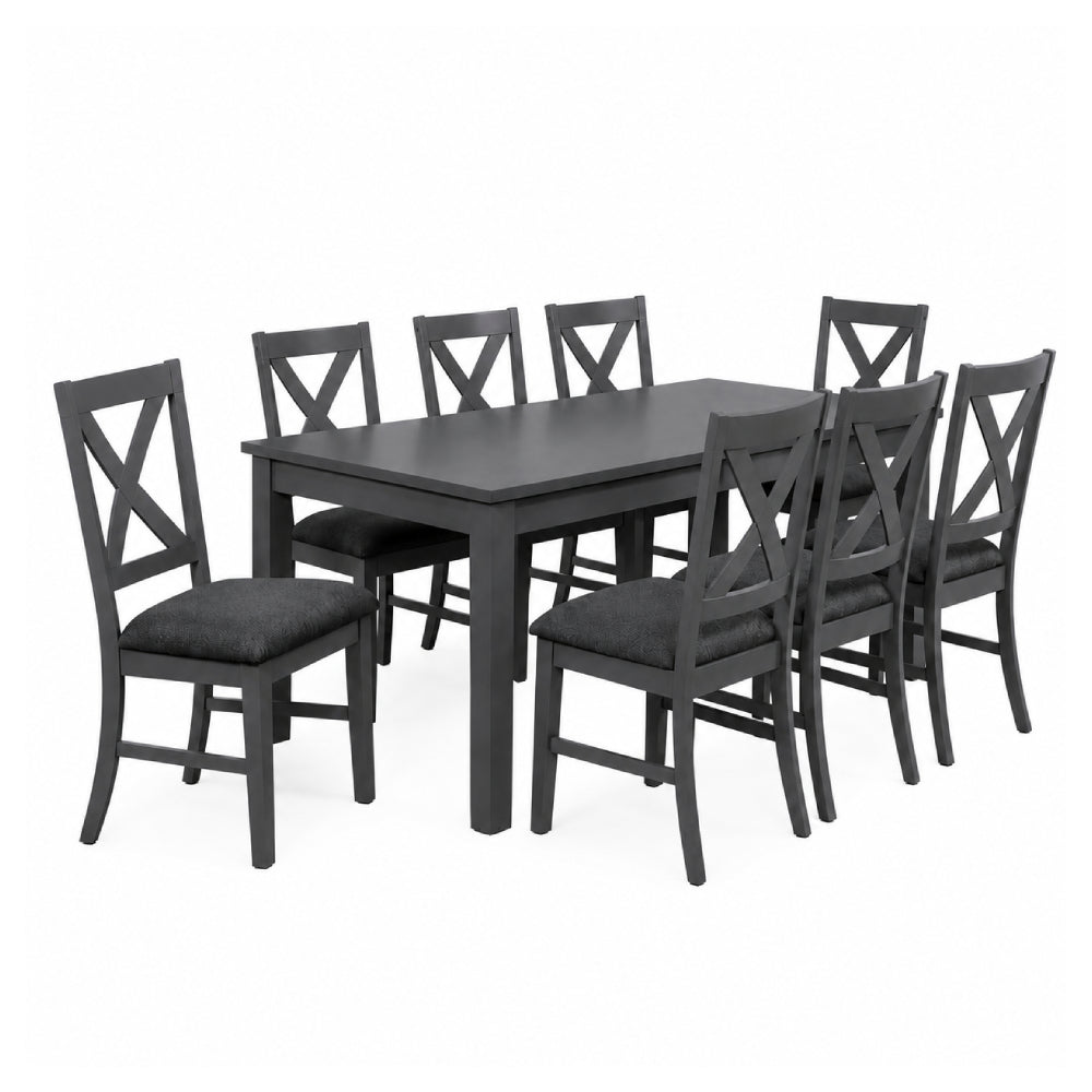 La Jolla (9-Piece) Dining Table Set by Best Home - Gray