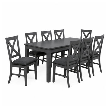 La Jolla (9-Piece) Dining Table Set by Best Home - Gray