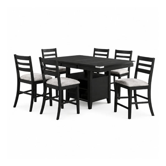 Palmero (7-Piece) Pub Height Dining Table Set by Best Home - Black