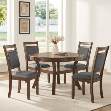 Pasadena (5-Piece) Dining Table Set by Vilo Home - Brown