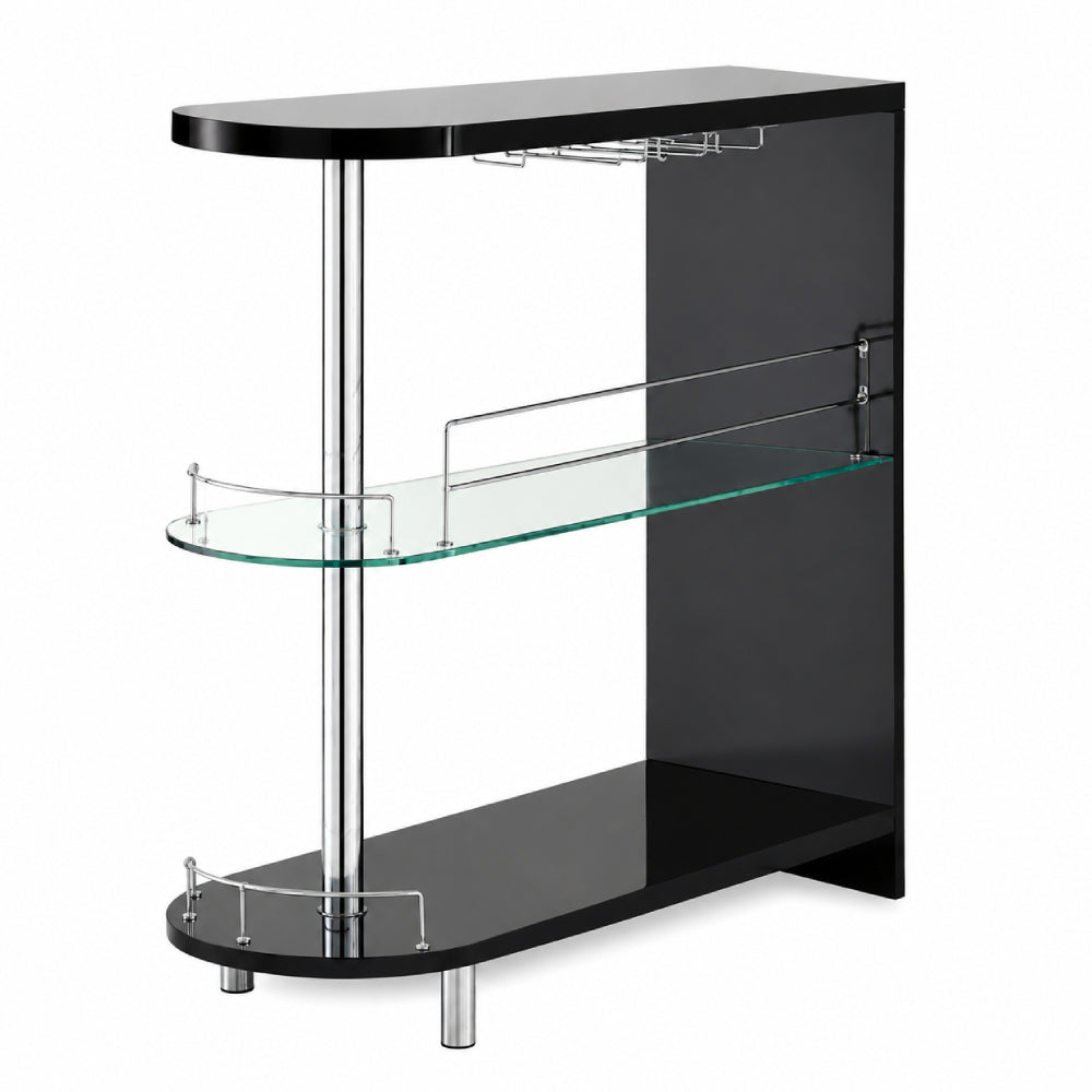 Numbi Wine and Liquor Cabinet Set by Furniture of America - Black/Silver