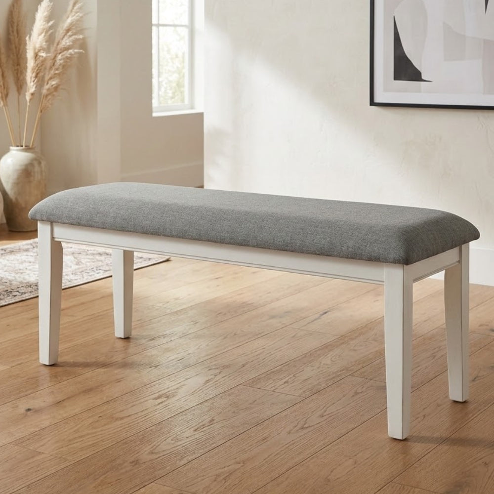 Del Mar Dining Bench (1-Piece) by Martin Svensson Home - Gray/White