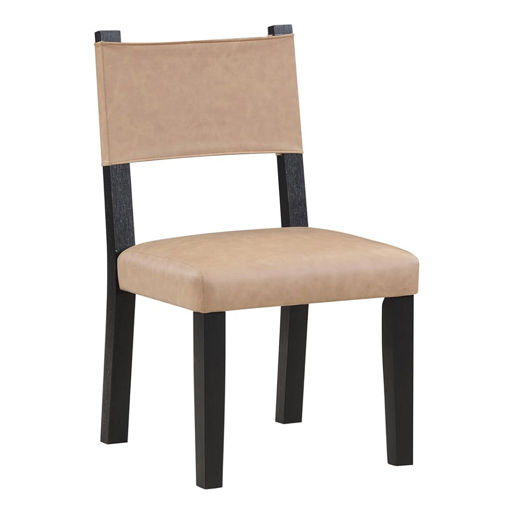 Aubrey Side Chair (1-Piece) by Steve Silver Company - Black/Brown