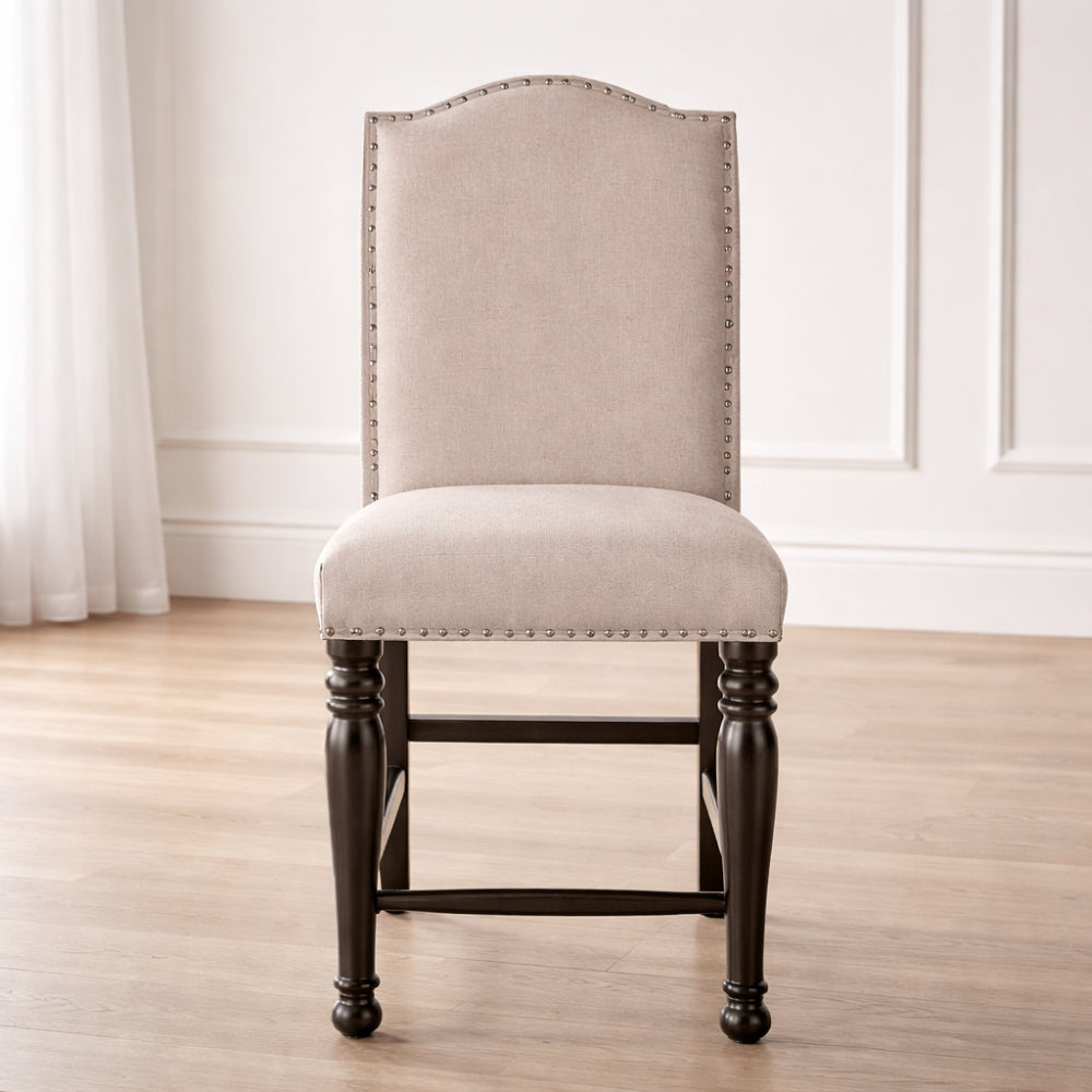 Caswell 45" Counter Chair (1-Piece) by Steve Silver Company - Beige/Brown