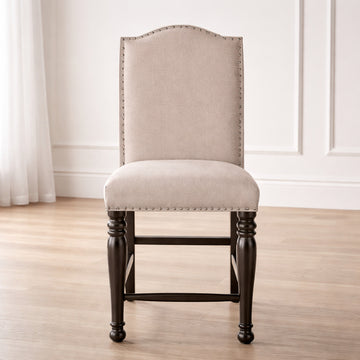 Caswell 45" Counter Chair (1-Piece) by Steve Silver Company - Beige/Brown