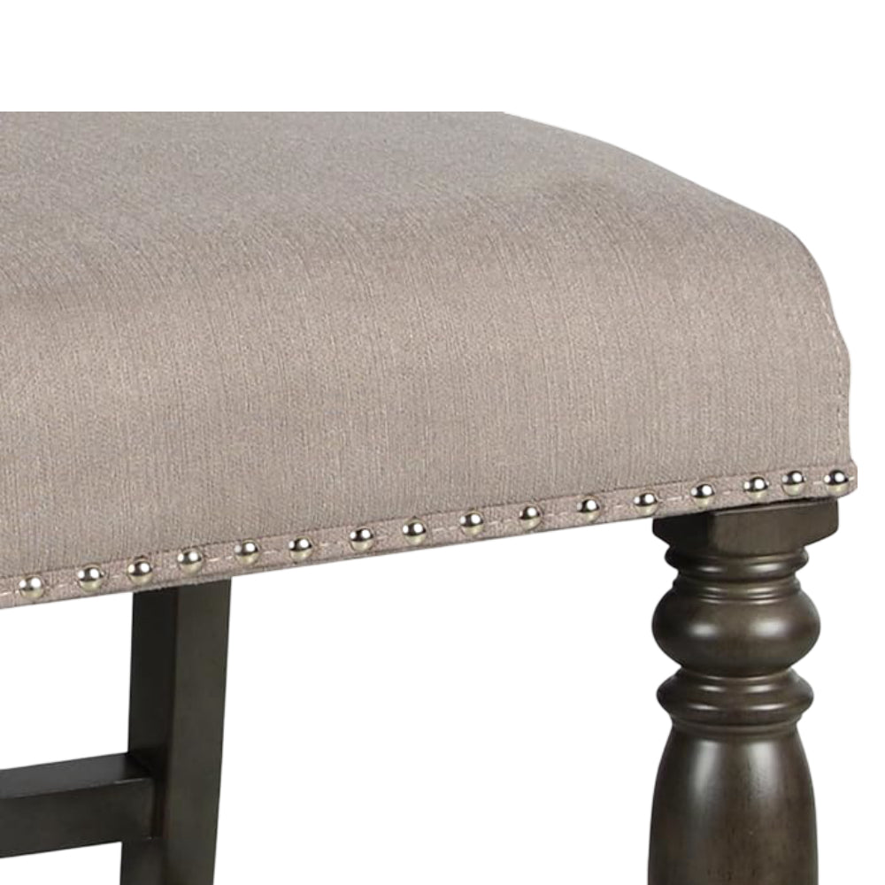 Caswell 45" Counter Chair (1-Piece) by Steve Silver Company - Beige/Brown