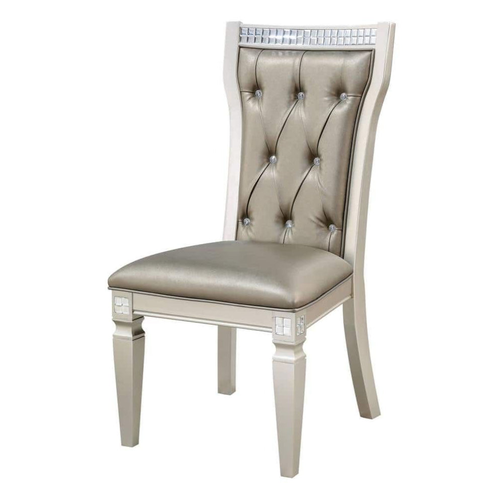 Adelina Side Chair (1-Piece) by Furniture of America - Gray/White