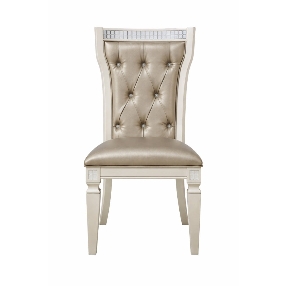Adelina Side Chair (1-Piece) by Furniture of America - Gray/White