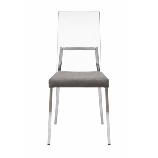 Silla auxiliar Casper con respaldo de acrílico transparente (juego de 2) de Furniture of America