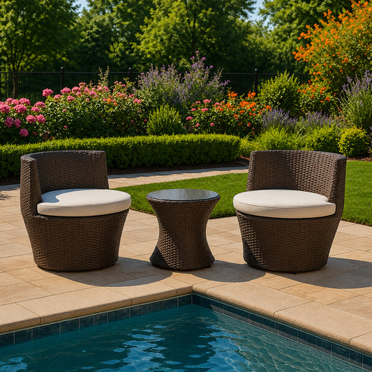 Wicker Patio 3-Piece Set by Best Home