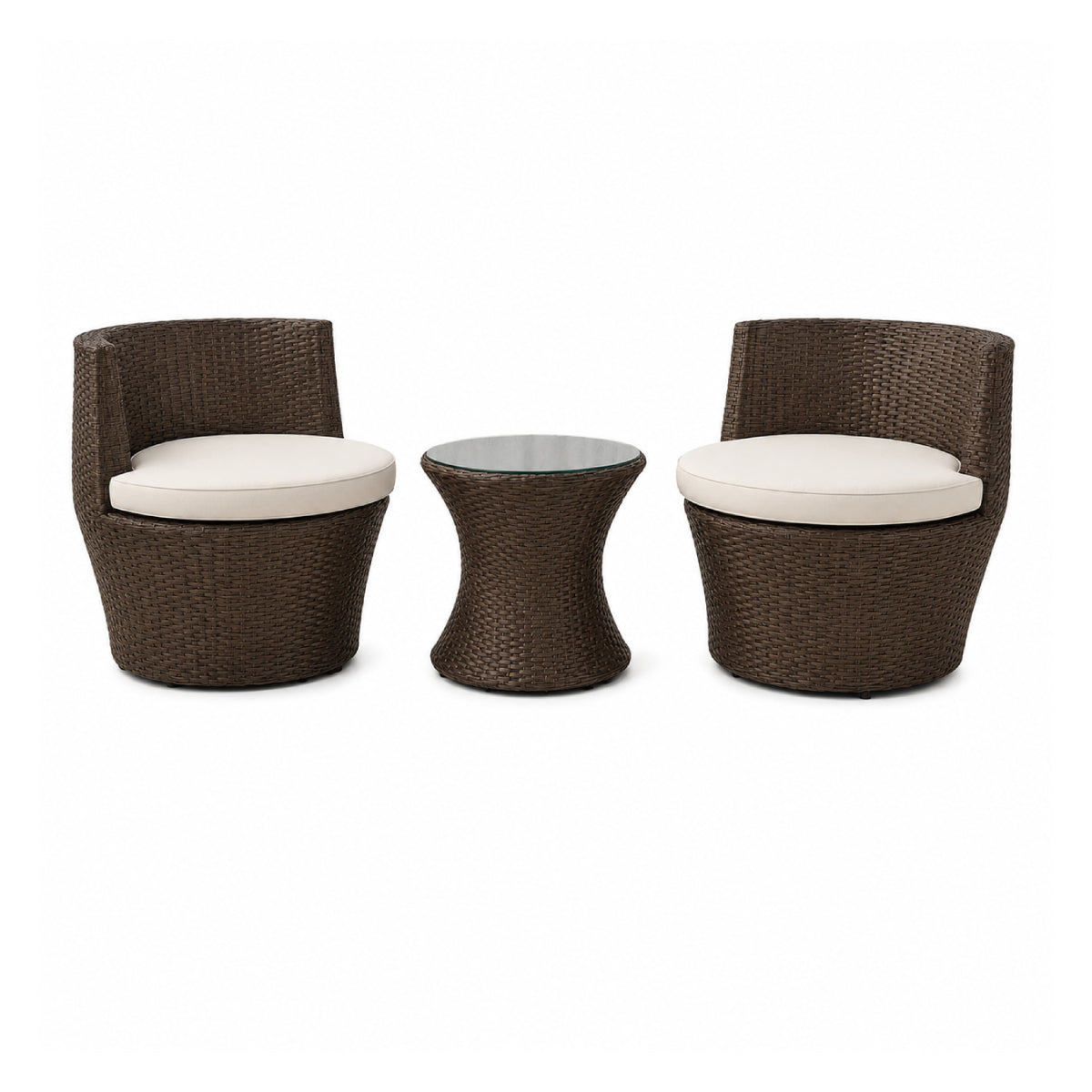 Juego de 3 piezas de patio de mimbre de Best Home