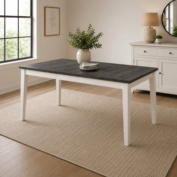 Monterey 78" Rectangle Dining Table with 18" Extendable Leaf by Martin Svensson Home - White/Gray