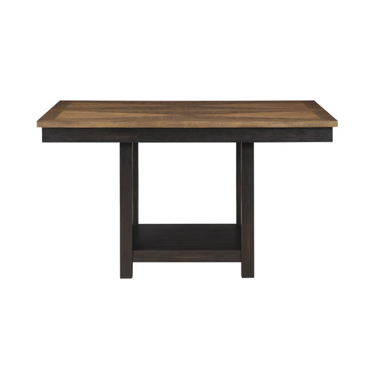 Harington 52" Extendable Dining Table by Steve Silver - Brown/Black