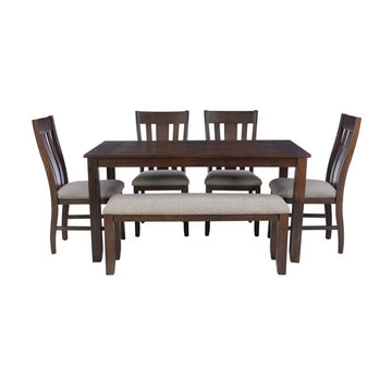 Landry (6-Piece) Dining Table Set by Linon Home Decor - Brown/Beige