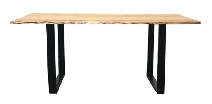 Mesa de comedor con borde vivo - Wisbone / Negra