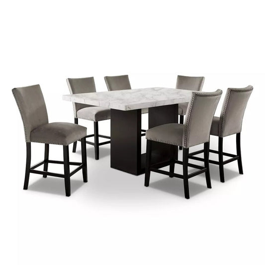 7-Piece Pub Set by Best Home - Falcon Gray/Brown