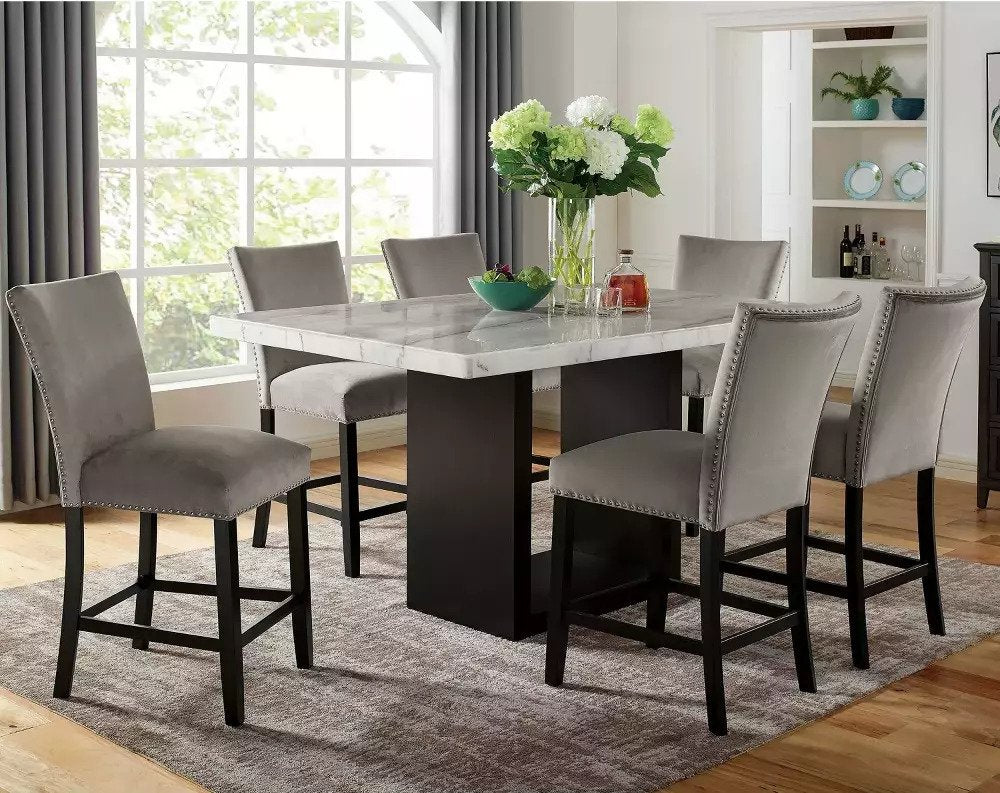 7-Piece Pub Set by Best Home - Falcon Gray/Brown